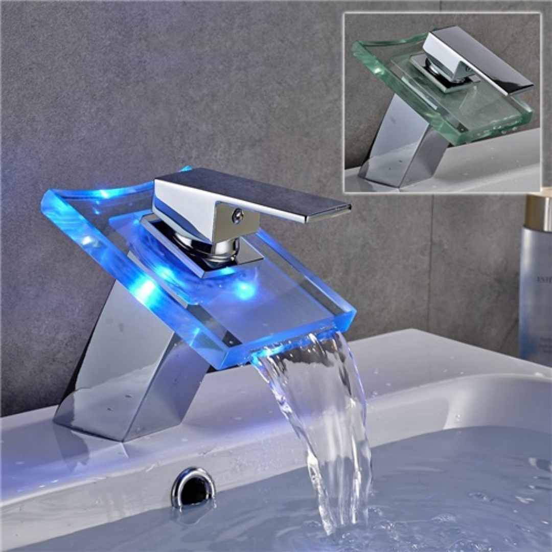 Smart Temperature RGB Waterfall Faucet - vzzhome
