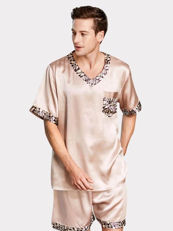 Luxury Life Style Men's Silk Pajamas Short Set