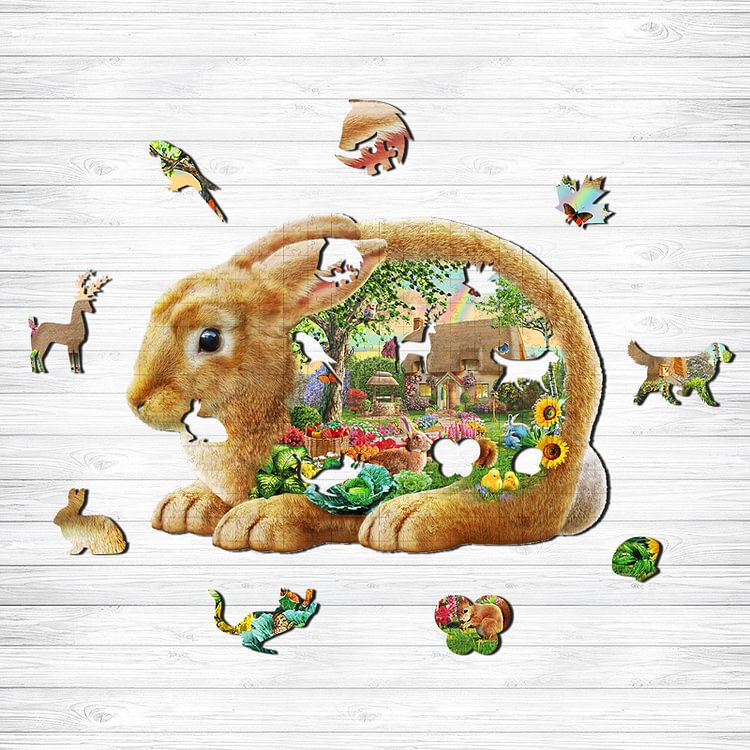 Rabbit House Wooden Jigsaw Puzzle