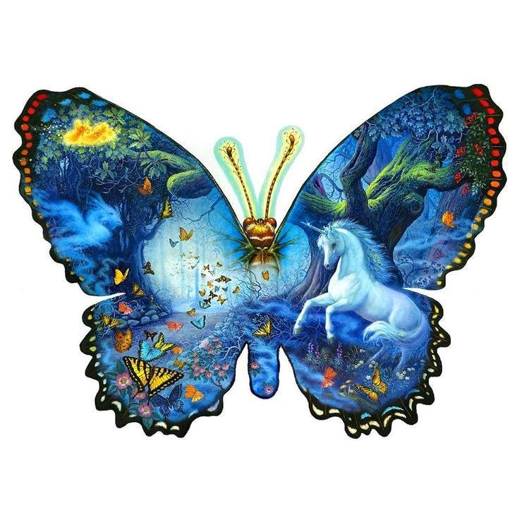 Full Round Diamond Painting Butterfly World (40*30cm)