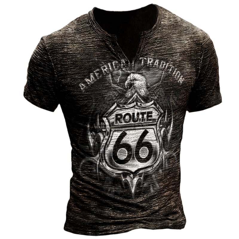 Men 66 route eagle print outdoor T-shirt / [viawink] /