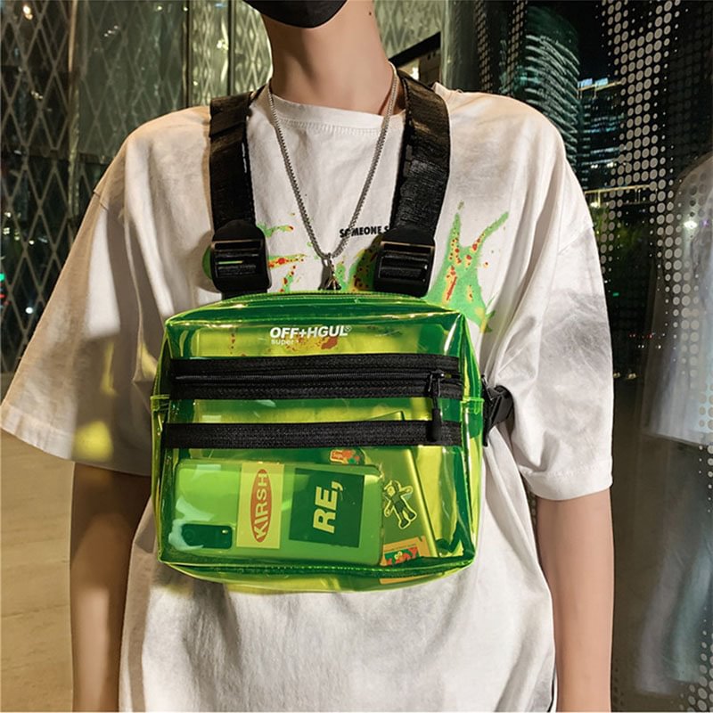 Functional Wind Transparent Tactical Chest Bag / Techwear Club / Techwear