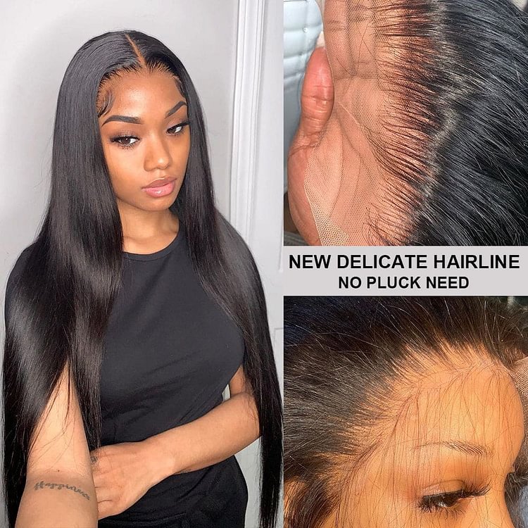 🔥 Best Sale 🔥 Glueless 13×4 Frontal Lace Wigs | Black Staight Hair Wigs | Natural Hairline