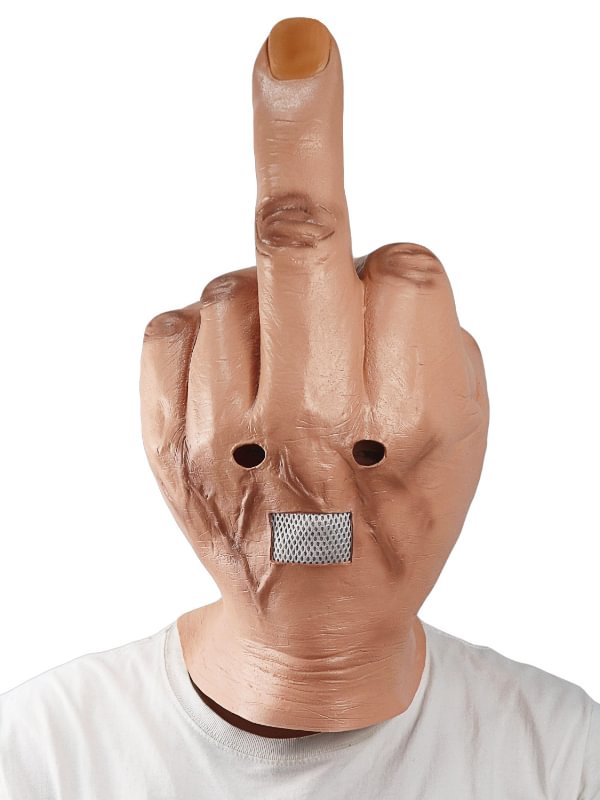 Creepy Fingers Mask Middle Finger Full Head Party Mask