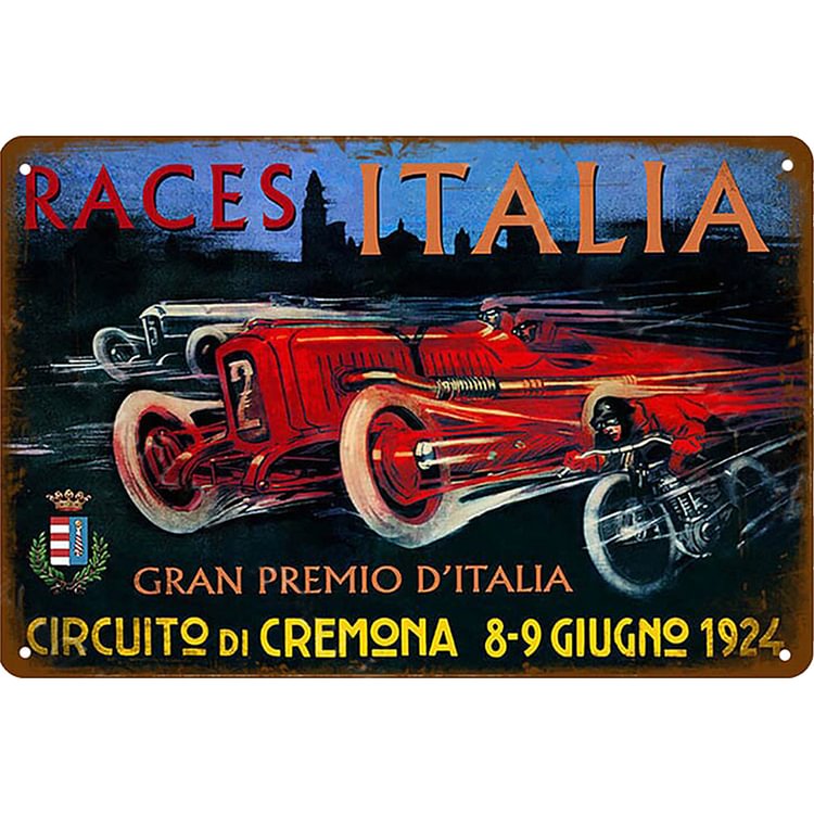 Italia Races - Vintage Tin Signs