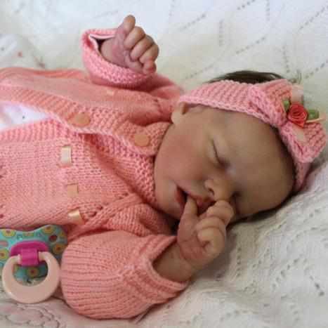 [Doll with Heartbeat & Coos] 17''  Real Lifelike Halle Sleeping Reborn Baby Doll Girl, Beautiful Baby Gift 2022 -Creativegiftss® - [product_tag]