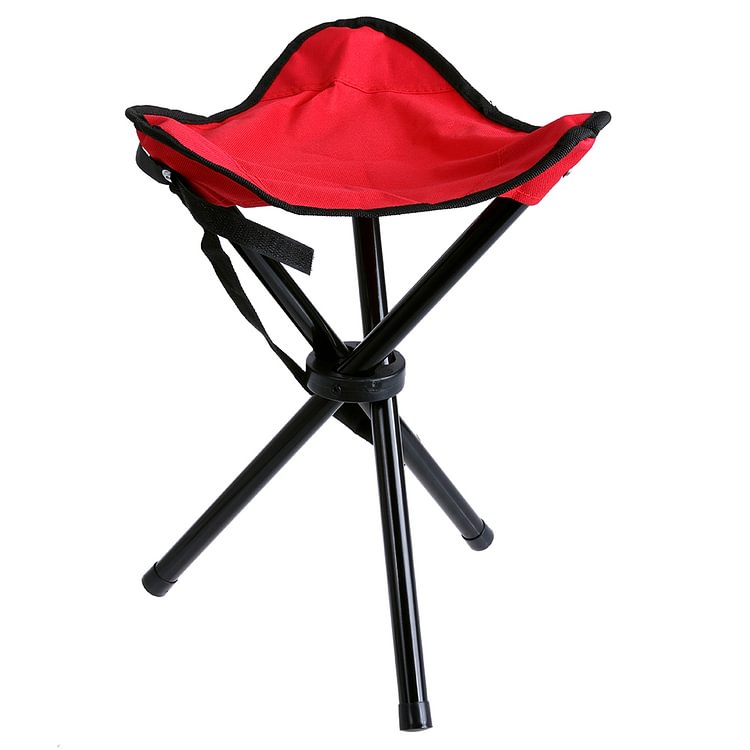 Outdoor Portable Chair Folding Camping Beach Hiking Fishing Stool (Red)