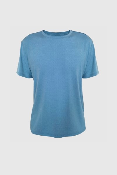 BrosWear Blue Quick-Drying Breathable Outdoor Sport T-Shirt