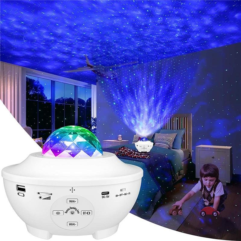 Galaxy Projector Night Light for Kids, 3 in 1 Star Projector w/LED Nebula Cloud for Bedroom/ Game Rooms/ Home Theatre/ Night Light Ambiance with Bluetooth Speaker, Voice Control& Remote Control、14413221362536236236、sdecorshop
