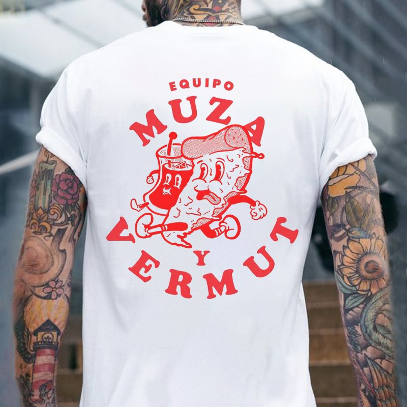 Cloeinc  Muza Y Vermut Printed Men's Casual T-shirt - Cloeinc