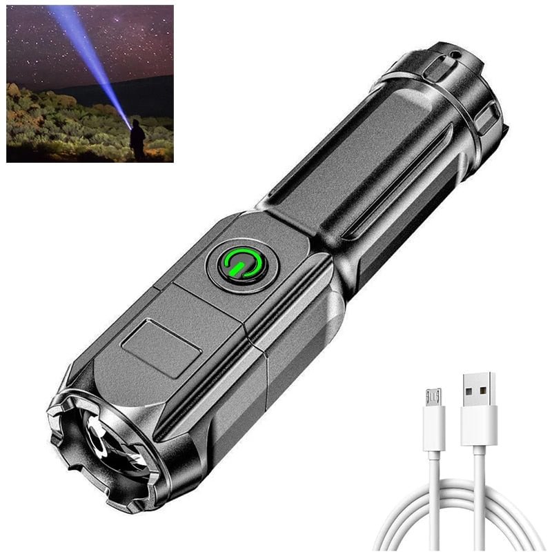 Portable Flashlight With Strong Light Focus