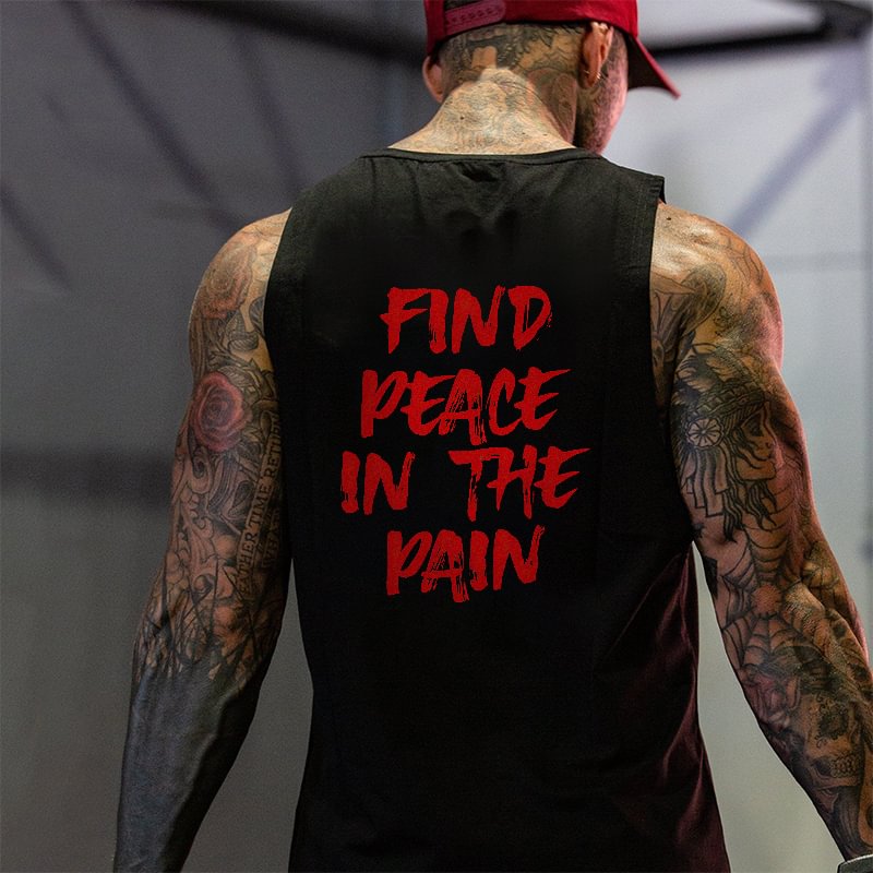 Find Peace In The Pain Printed Men's Vest -  UPRANDY
