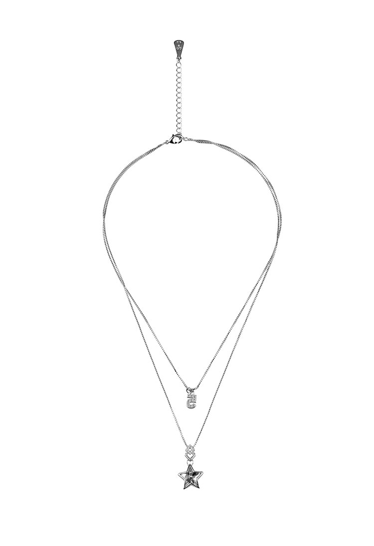 S.DEER Fashion Digital Pendant Double Layer Clavicle Chain