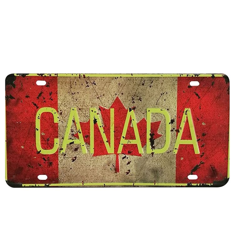 Canada Flag - License Tin Signs - 15*30CM