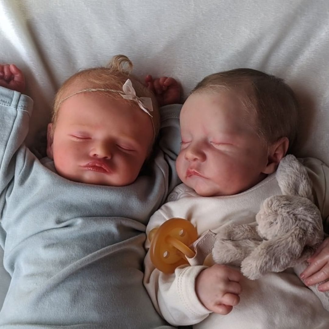  [Reborn Twins] 20'' Aila and Cara Touch Real Reborn Baby Doll Girls - Reborndollsshop.com-Reborndollsshop®