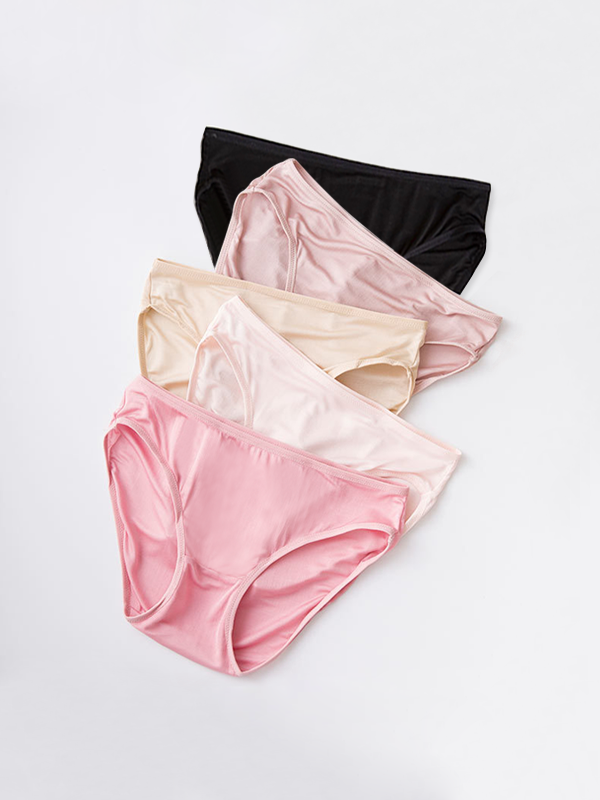Classic 100% Silk Panties 5-Pack