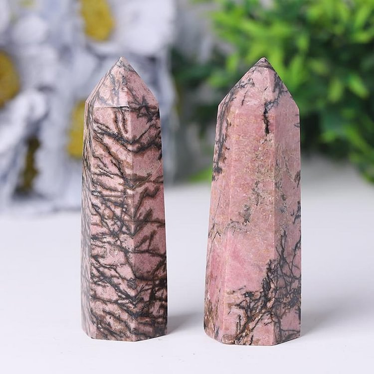 Natural Rhodonite Points Healing Towers Points Bulk Crystal wholesale suppliers