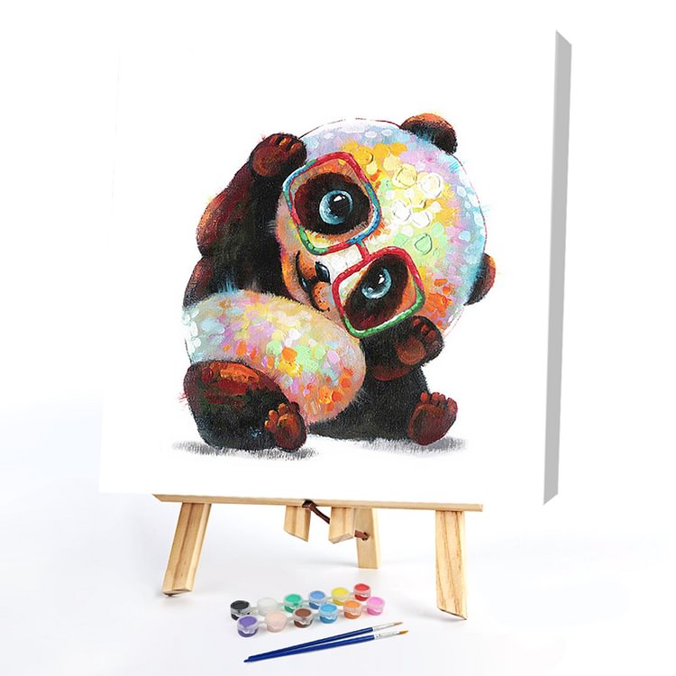 40*50CM Paint By Numbers-Glasses Panda