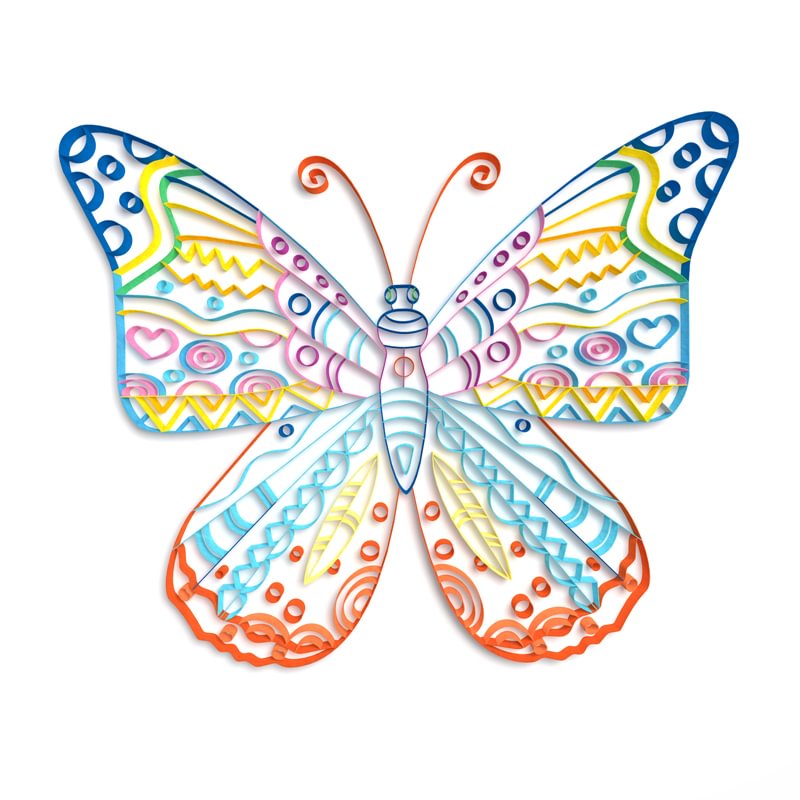 JEFFQUILLING™-JEFFQUILLING™ Paper Filigree Painting Kit-Butterfly Wings