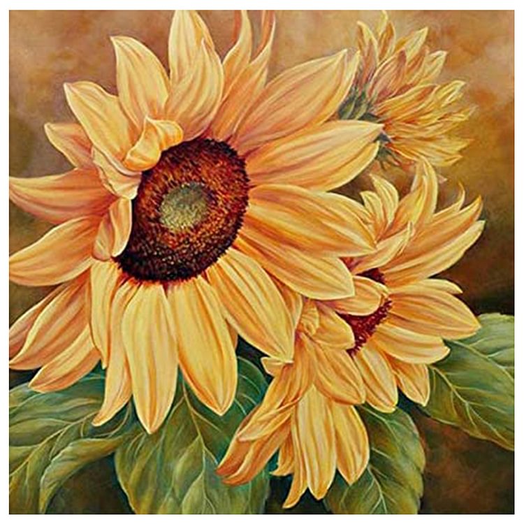 Sunflower - Round Drill Diamond Painting - 30*30CM