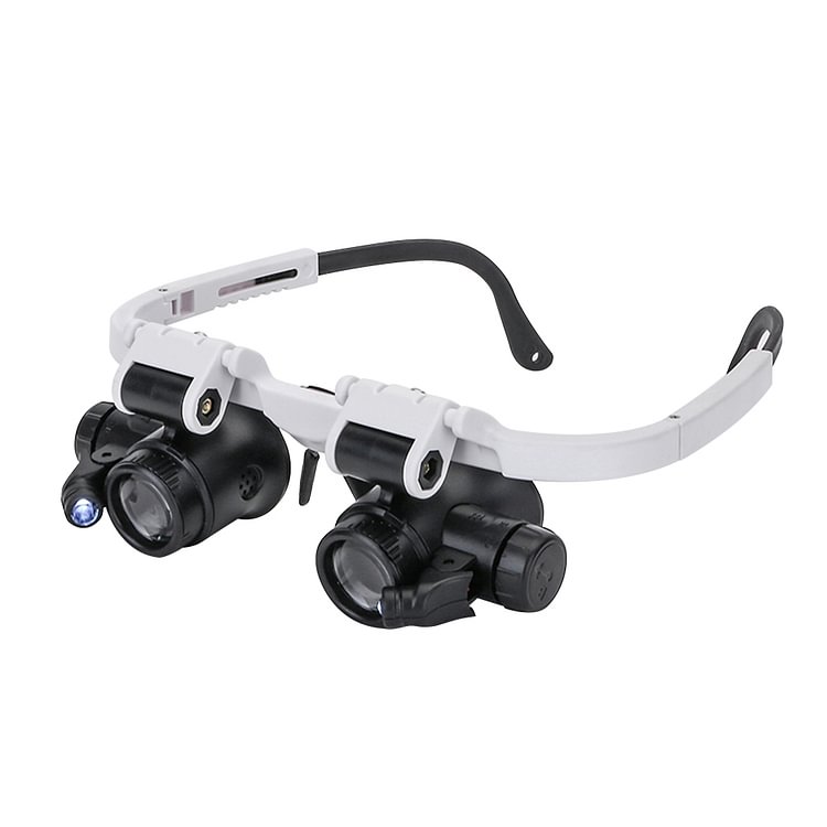Telescopic Magnifier Glasses Loupes LED Light 8X/15X/23X Magnifying Eyewear