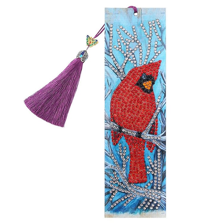 Bird-DIY Creative Diamond Tassel Bookmark