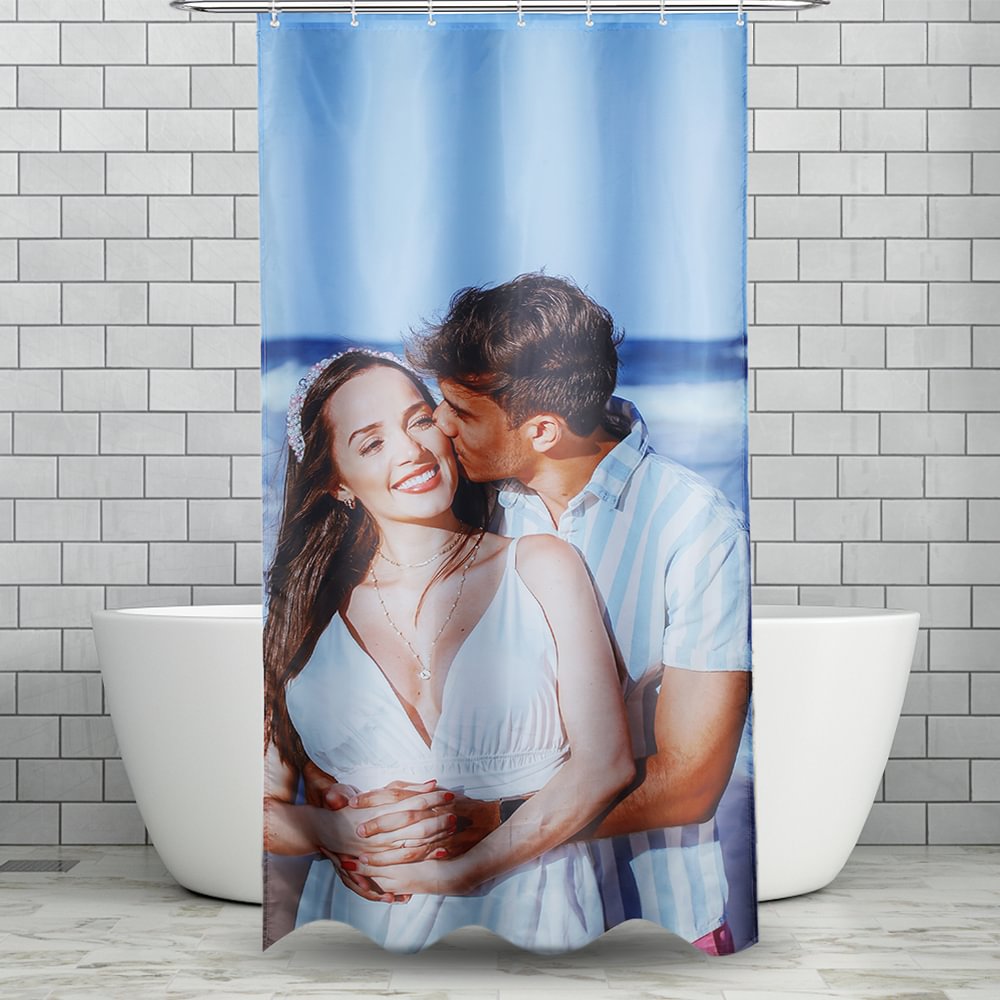 Custom Photo Shower Curtain Backdrop Polyester Waterproof