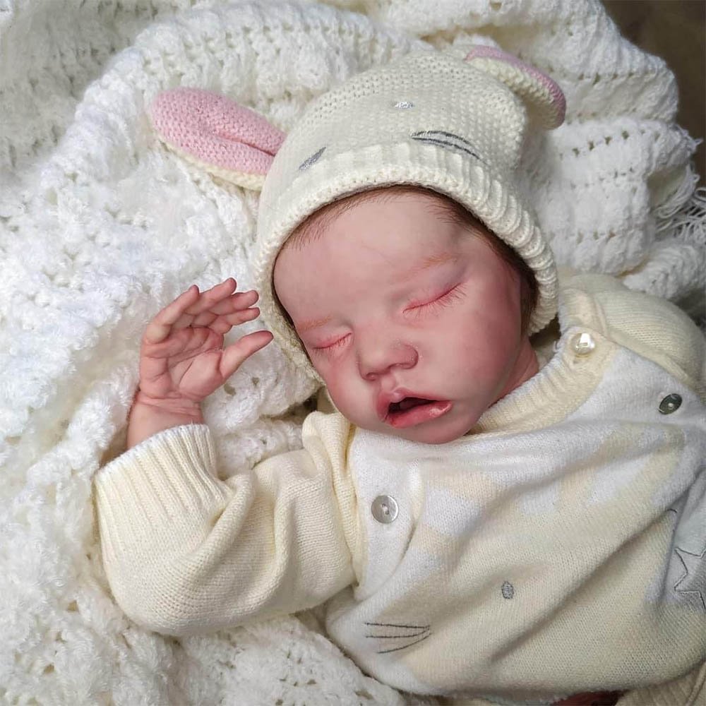 17"Cute Lifelike Handmade Sleeping Reborn Newborn Baby Dolls Named Tiffany