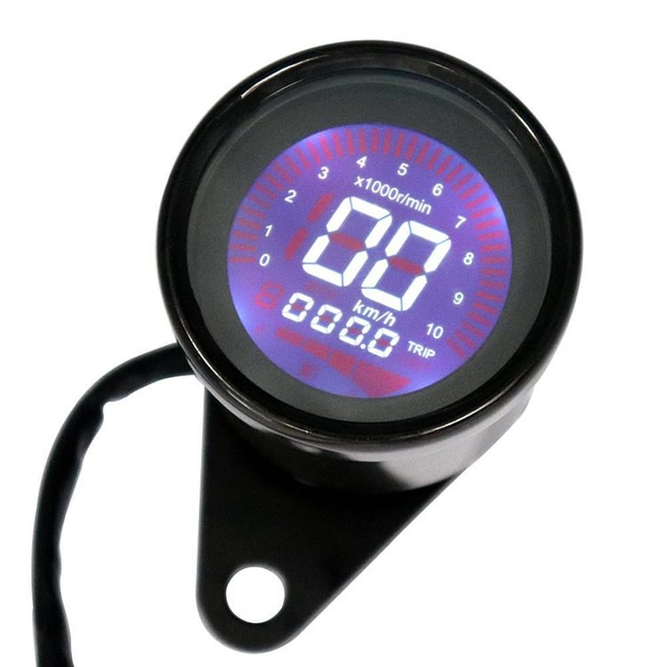 12V Universal Backlight LCD Digital Motorcycle Speedometer Tachometer Gauge