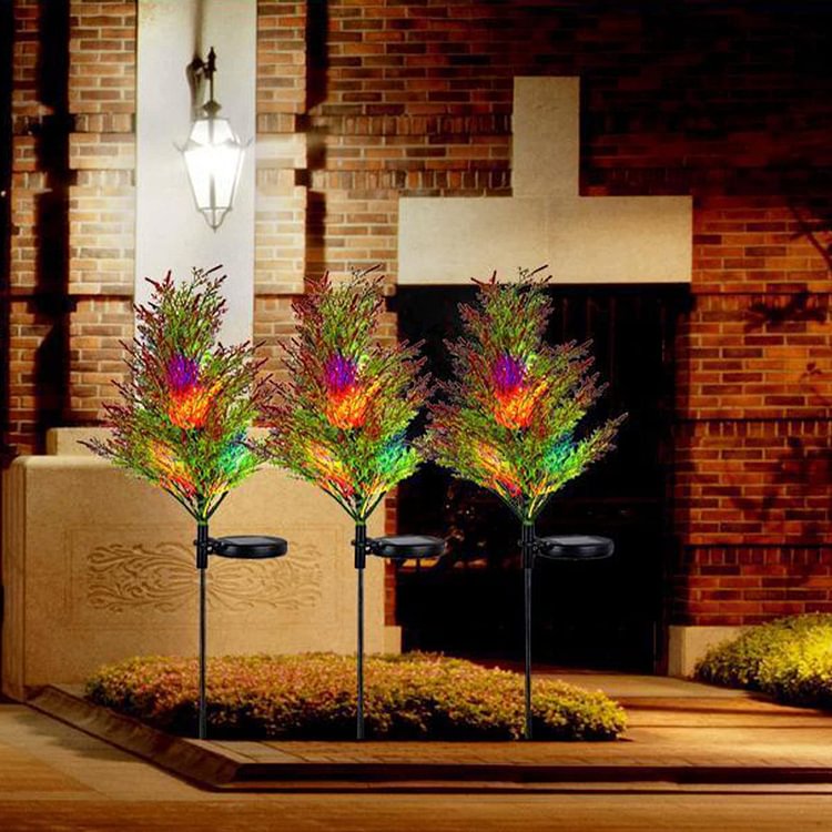 Solar Christmas Pine Cypress Lawn Lights - tree - Codlins