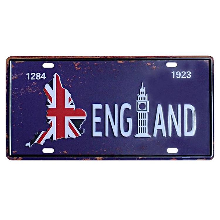 England - License Tin Signs - 15*30CM