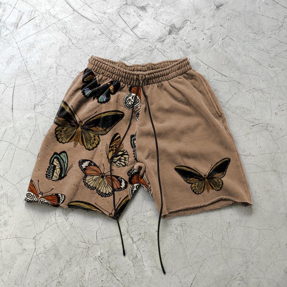 Men's Butterfly Patch Print Shorts / [blueesa] /