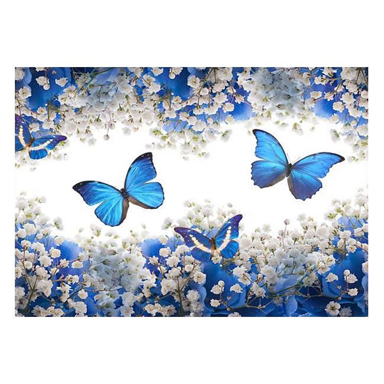 Butterfly Set A Round Part Drill Diamond Painting 30X40CM(Canvas)-gbfke