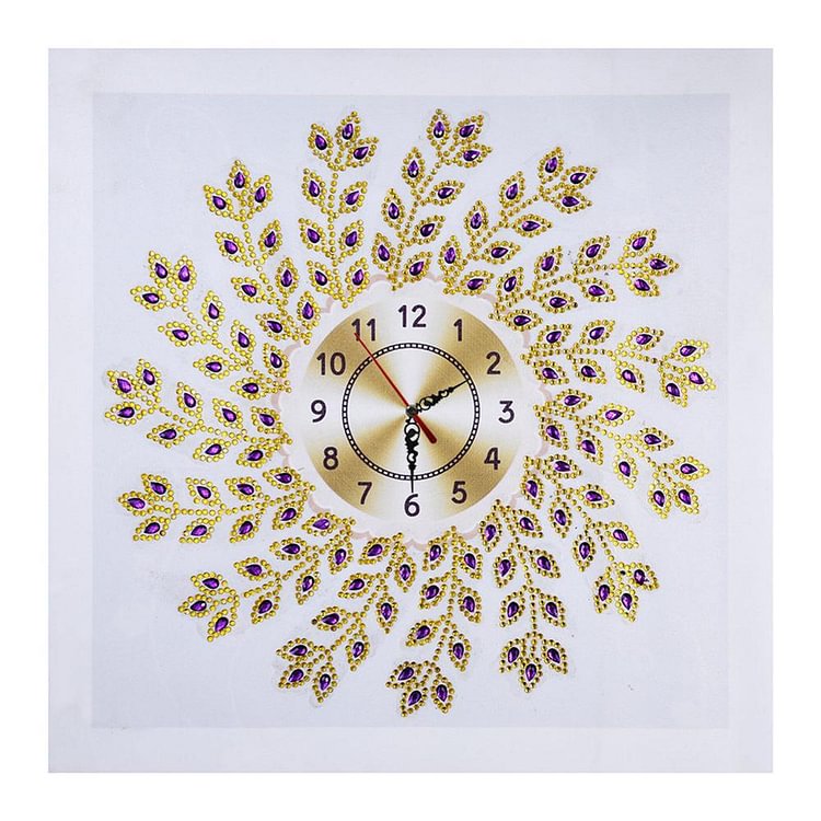 DIY Special Shaped Diamond Painting Flower Embroider Wall Clock Craft Decor