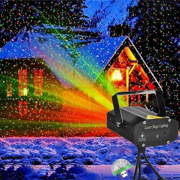Remote control Outdoor Indoor Waterproof Green & Red Laser Projector Light for Party Landscape Garden Halloween Christmas Decoration Gift