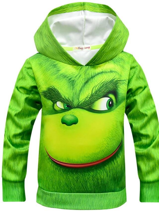 Kids Boys' Street chic Print Long Sleeve Hoodie & Sweatshirt Green-Corachic