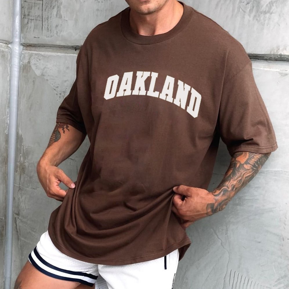 Men's Oversized Vintage OAKLAND T-Shirt / Techwear Club / Techwear
