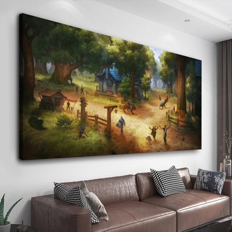 World of Warcraft Elwynn forest Canvas Wall Art