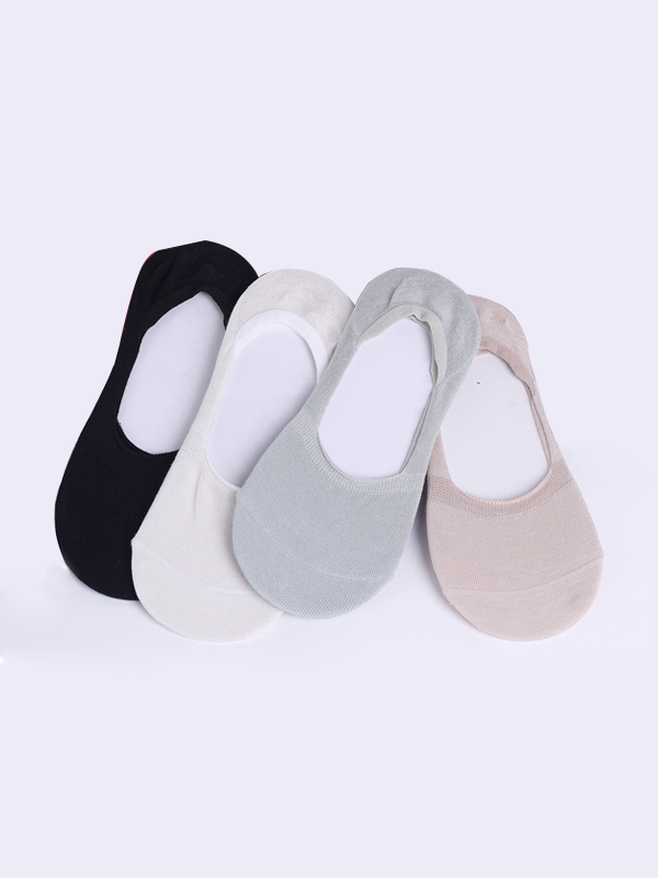 Women's Silk Ankle Socks Hidden Style 4-Pack