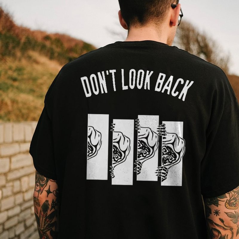 Skull Don't Look Back Printed Men's T-shirt - Krazyskull