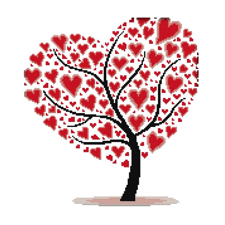 (Counted/Stamped)Love Tree - Cross Stitch  35*33CM
