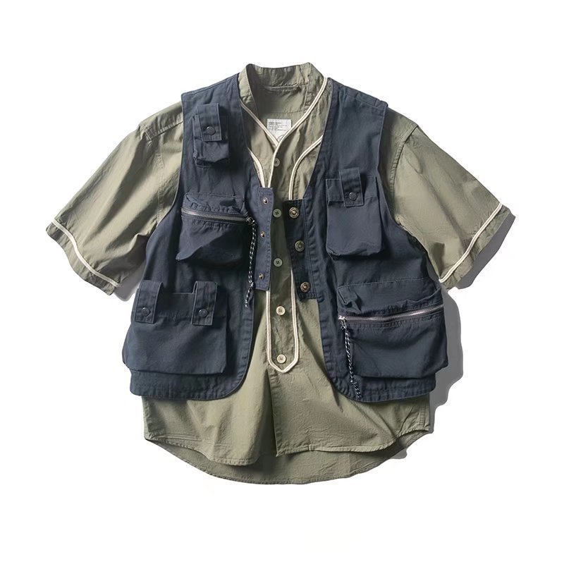 Functional Wind Multi-pocket Layered Casual Vest / Techwear Club / Techwear