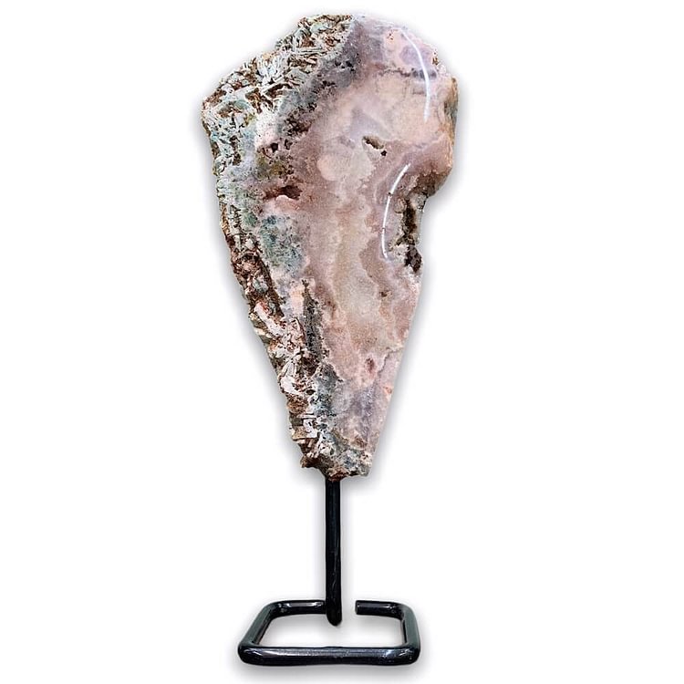 Pink Amethyst Double Sided Slab on a stand - #F-Mayoulove