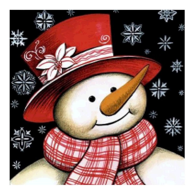 Christmas Snowman - Round Drill Diamond Painting - 25*25CM