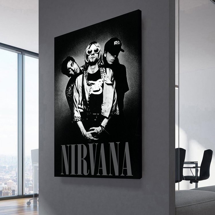 Retro Nirvana Band Concert Poster Canvas Wall Art