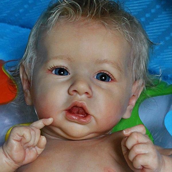 Truly Weighted Reborn Silicone Baby Boy Open Eyes 20'' Dylan Toy with Heartbeat &Sound, Lifelike Poseable Dolls For Sale 2022 -Creativegiftss® - [product_tag]
