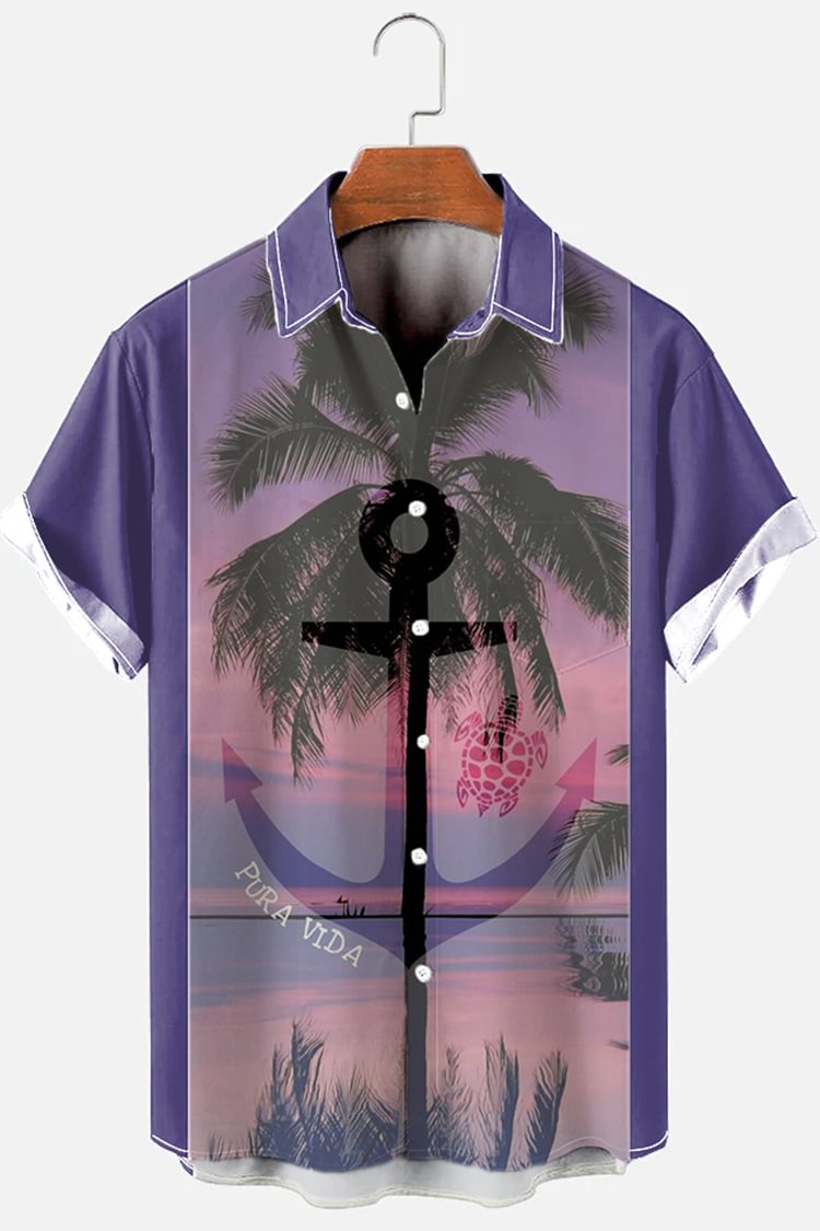 Tiboyz Men's Fashion Casual Beach Vacation Cozy Shirt
