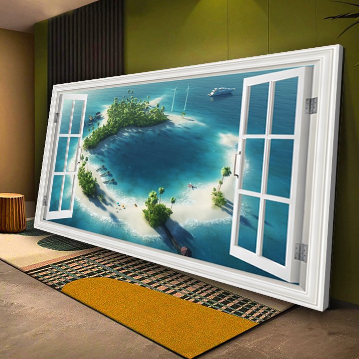 Sea Island Window Canvas