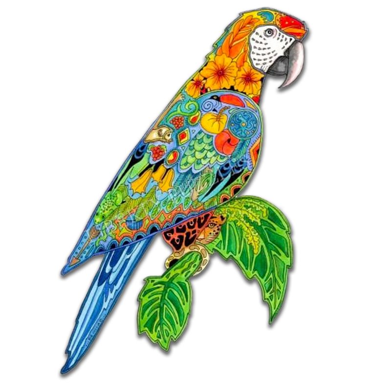 Jeffpuzzle™-JEFFPUZZLE™ Parrot Colorful Edition Wooden Jigsaw Puzzle