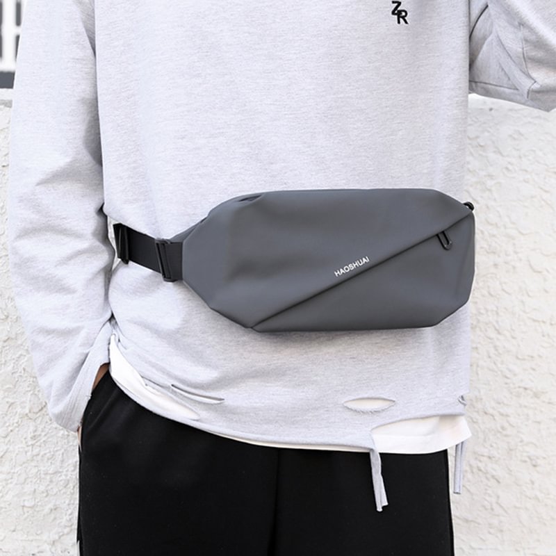 Men's waist bag outdoor running mobile phone bag multi-function large-capacity chest bag leisure one-shoulder messenger bag